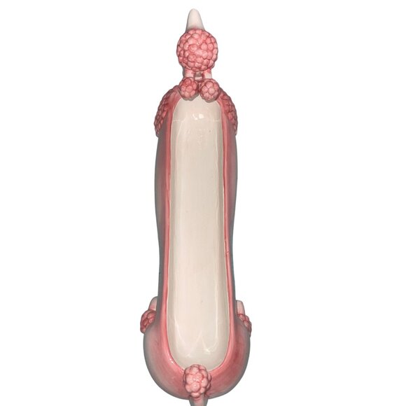 Vigour Giftland Poodle Dish Pink Hand Painted Ceramic Collectible - Picture 3 of 10